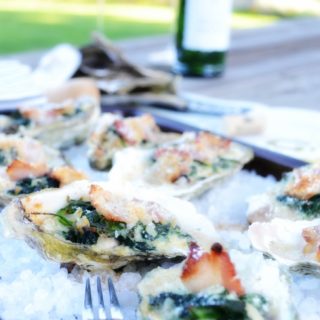 Oysters Rockefeller with Creamy Spinach & Bacon