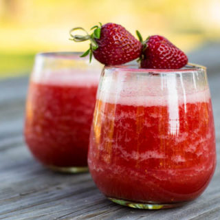 Strawberry Rose Wine Cocktail Slushy